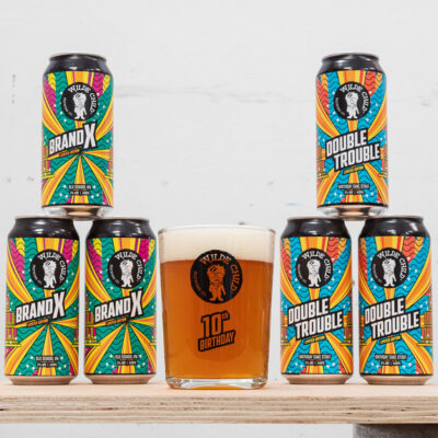 Double Trouble & Brand X 6 pack + FREE 10TH BIRTHDAY GLASS